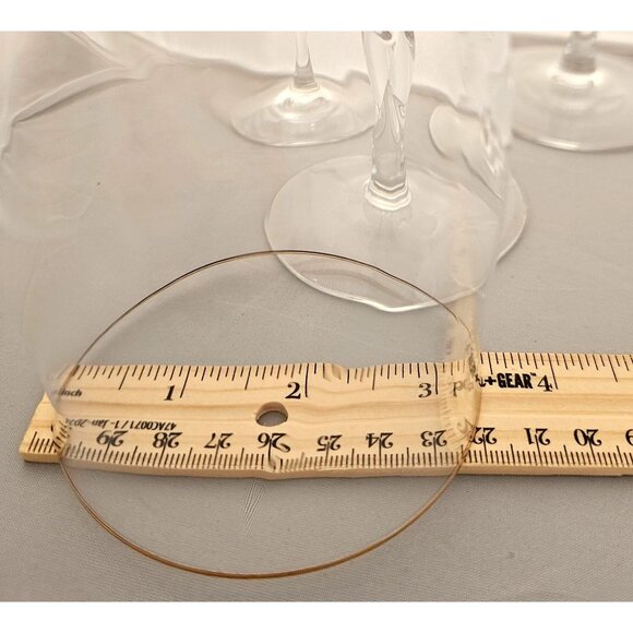 5 Lenox Unity Gold Ice Tea Glasses 8" USA crystal goblets marked twisted stem - Picture 7 of 8